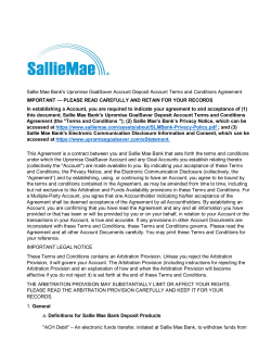 Sallie Mae Bank`s Upromise GoalSaver Account Deposit Account