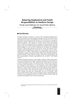 Balancing Employment and Family Responsibilities in Southern