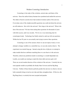 Modern Cosmology Introduction