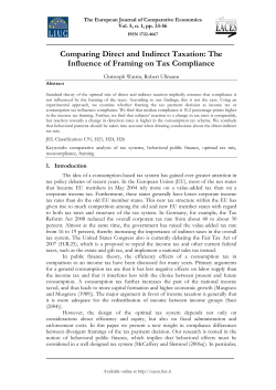 Comparing Direct and Indirect Taxation: The Influence of Framing on