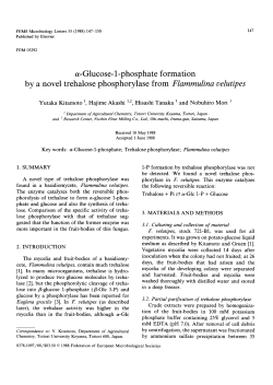 &alpha;-Glucose-1-phosphate formation by a novel trehalose