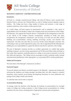 Page 1 of 4 MANCIPLE`S ASSISTANT