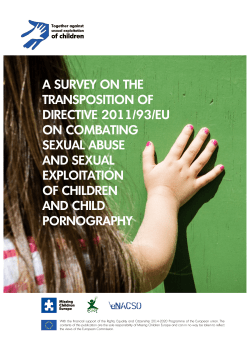 Survey on the transposition of Directive 2011/93/EU on combating