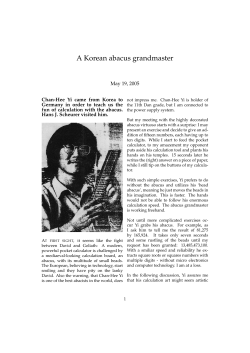A Korean abacus grandmaster