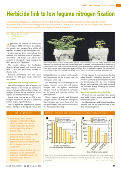 Herbicide link to low legume nitrogen fixation