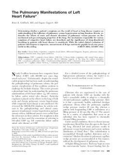 The Pulmonary Manifestations of Left Heart Failure