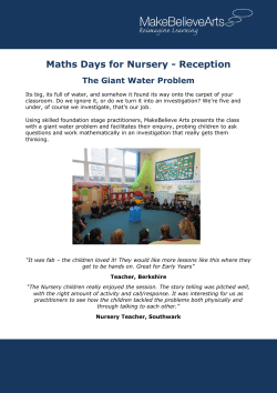 Maths Days for Nursery - Reception