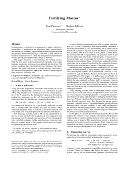 Fortifying Macros - Northeastern University