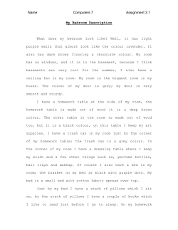 My Bedroom Description