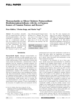 Monosaccharides as Silicon Chelators: Pentacoordinate Bis(diolato