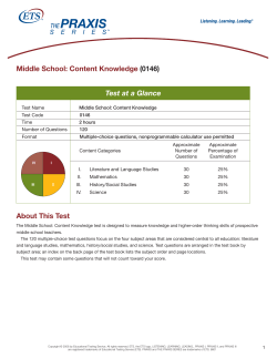 Middle School: Content Knowledge (0146)