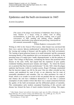 Epidemics and the built environment in 1665