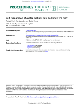 Self-recognition of avatar motion: how do I know it`s