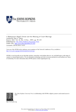A Midsummer Night`s Dream and the Meaning of Court Marriage