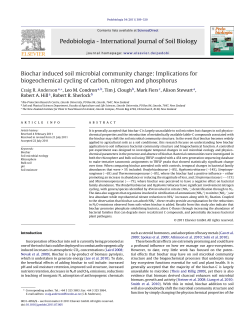 Biochar induced soil microbial community