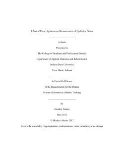 Effect of Urine Agitation on Measurements of Hydration Status A