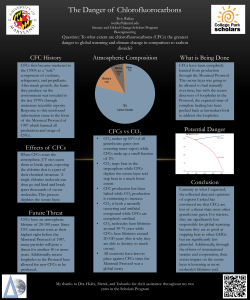CFC History Conclusion Effects of CFCs What is Being Done Future