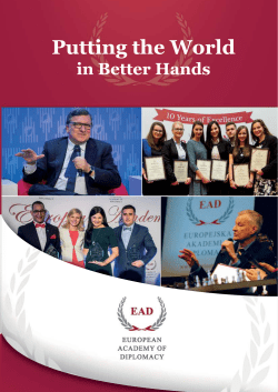 EAD Programs - European Academy of Diplomacy