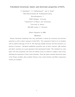 Calculated structural, elastic and electronic properties of SrCl2