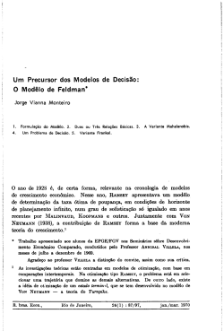 O Mod&ecirc;lo de Feldman - Sistema de Bibliotecas FGV