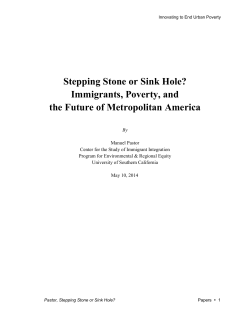 Stepping Stone or Sink Hole? Immigrants, Poverty, and the Future of