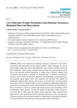 Low-Molecular-Weight Metabolites from Diatoms: Structures