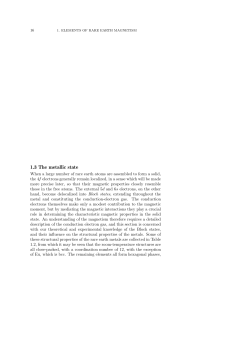 1.3 The metallic state