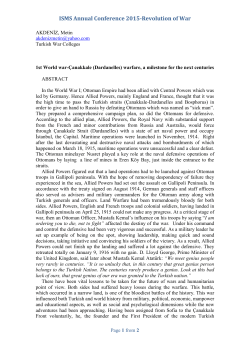 ISMS Annual Conference 2015-Revolution of War