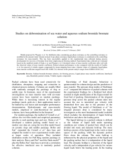 Studies on debromination of sea water and aqueous sodium