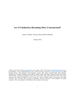 Are US Industries Becoming More Concentrated?