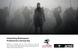 Interpreting Shakespeare Professional Learning Day