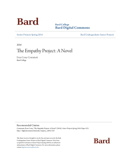 The Empathy Project: A Novel - Bard Digital Commons
