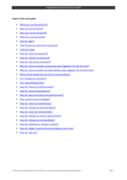 myApprenticeship Portal User Guide