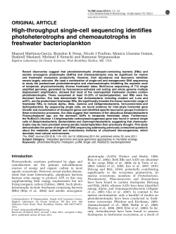High-throughput single-cell sequencing identifies photoheterotrophs
