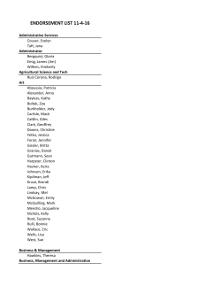 ENDORSEMENT LIST 11-4-16