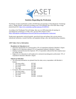 Statistics Regarding the Profession