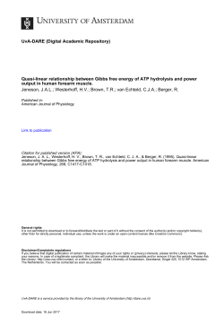 Quasi-linear relationship between Gibbs free energy of ATP