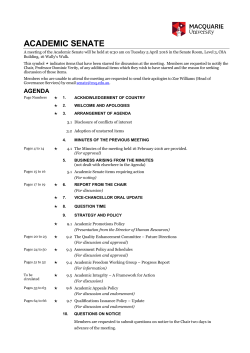 academic senate - Macquarie University