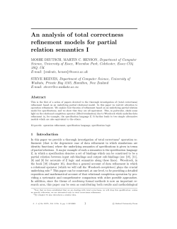 An analysis of total correctness refinement models for partial relation