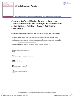 Community-Based Design Research