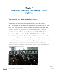 Chapter 7 Recruiting, Motivating, and Keeping Quality Employees