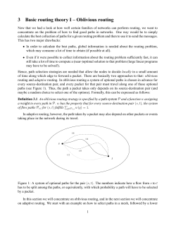 3 Basic routing theory I &ndash; Oblivious routing