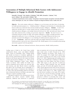 Association of Multiple Behavioral Risk Factors