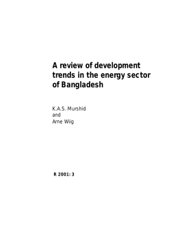 A review of development trends in the energy sector of Bangladesh