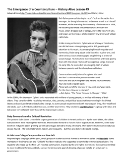 The Emergence of a Counterculture &ndash; History Alive Lesson 49