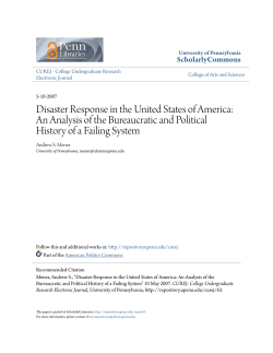Disaster Response in the United States of America: An Analysis of