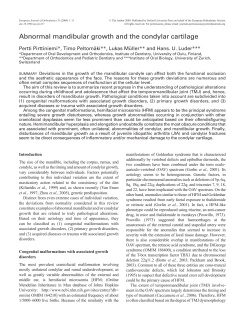 Abnormal mandibular growth and the condylar