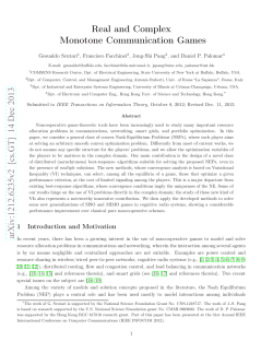Real and Complex Monotone Communication Games