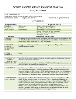 Minutes - Crook County Library