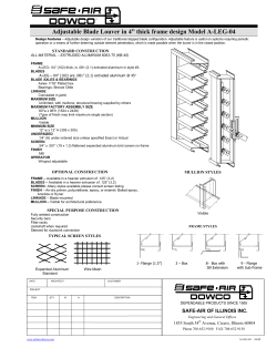 Adjustable Blade Louver in 4&rdquo; thick frame design Model A-LEG-04